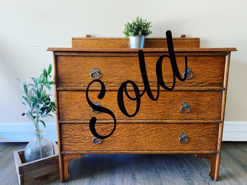 how to stage furniture flips to sell for full price