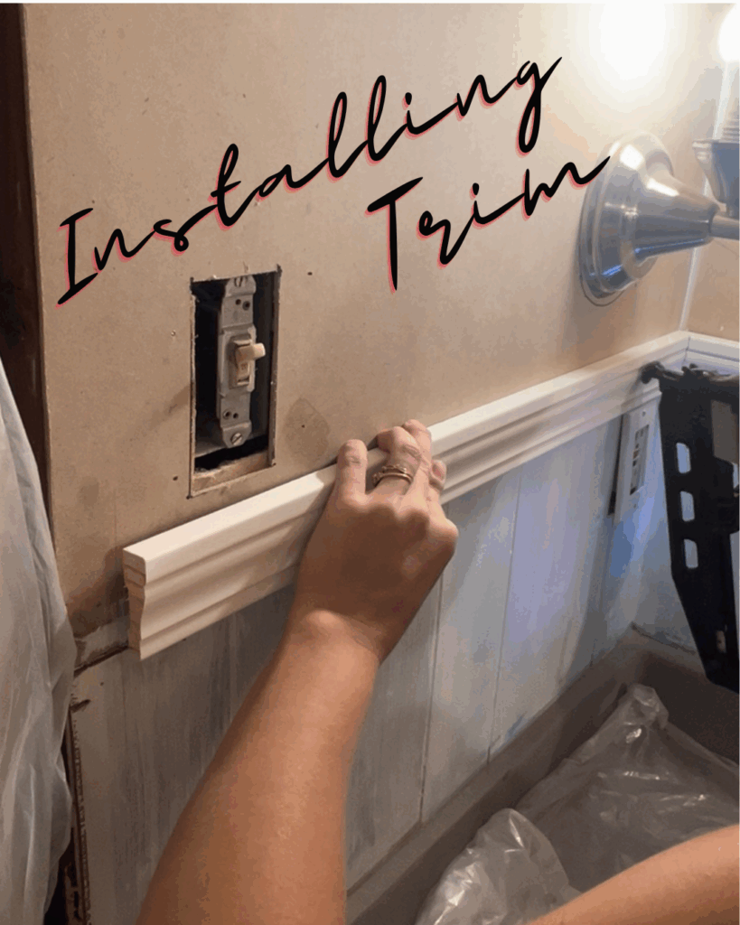 bathroom remodel part 2. installing trim