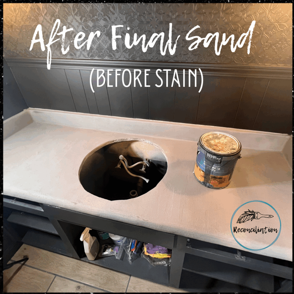 after final sand_ Concrete Counter Tops