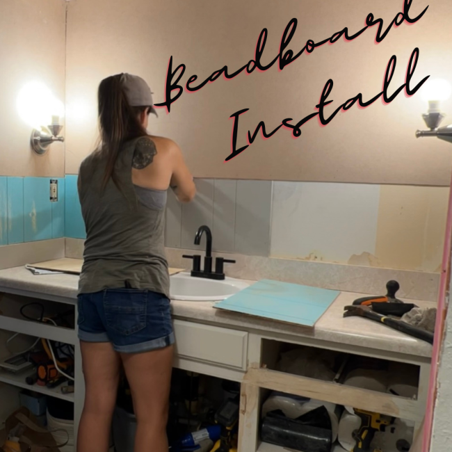 installing beadboard wall paneling