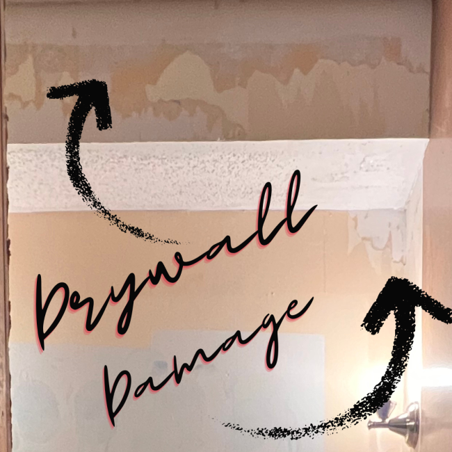 drywall damage from removing old wallpaper