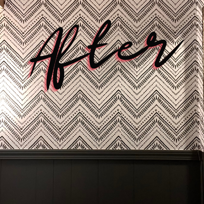 bathroom remodel part 3- after walls re-painted in black