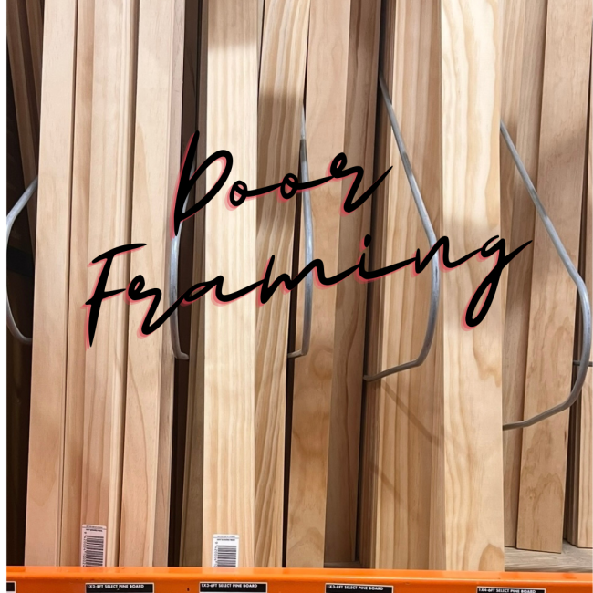 bathroom remodel part 3- door framing materials used