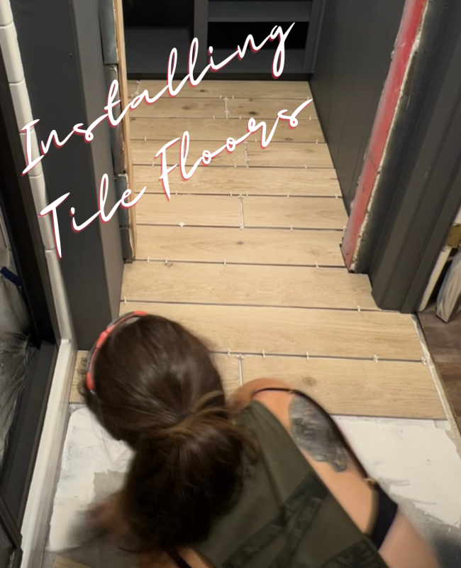 bathroom remodel part 3- installing new tile floors