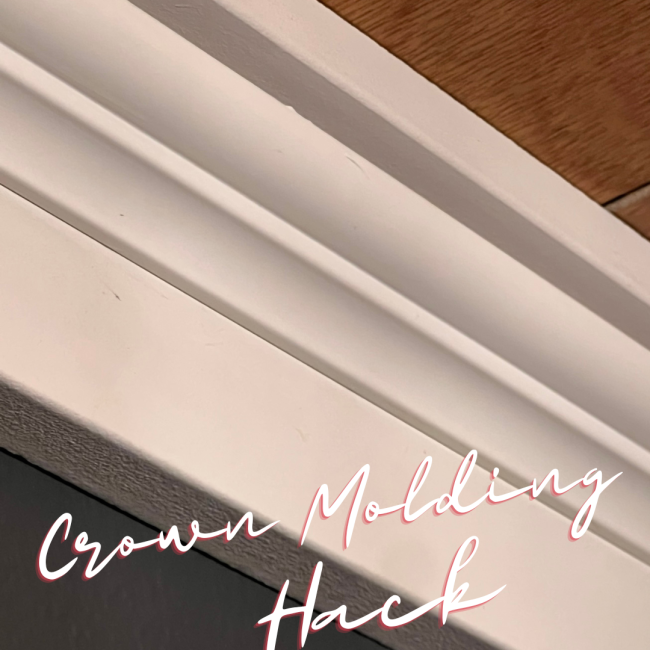 bathroom remodel part 4- crown molding hack