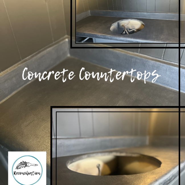 final reveal- concrete countertops