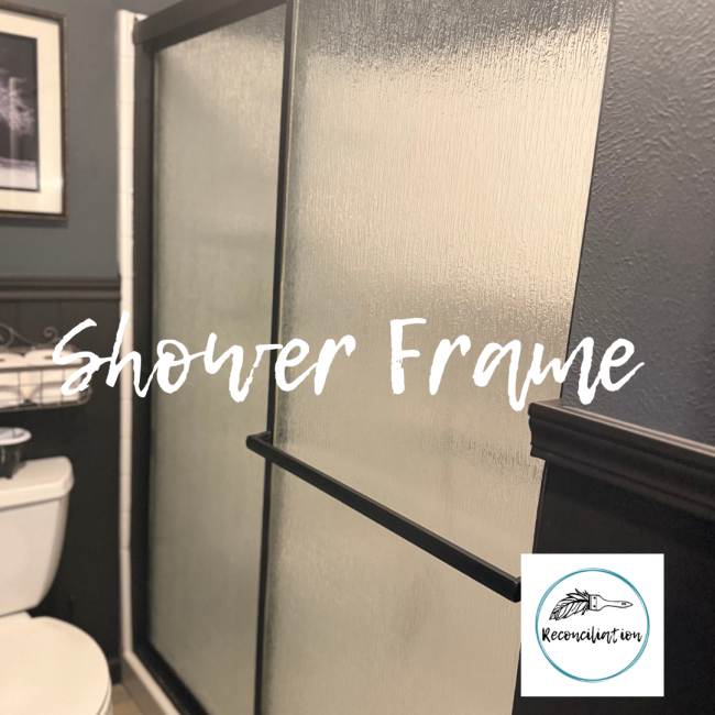 final reveal- shower frame